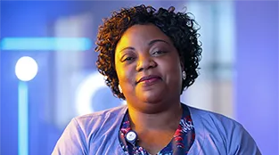 A UMass Memorial Health caregiver represents our campaign to hire you.