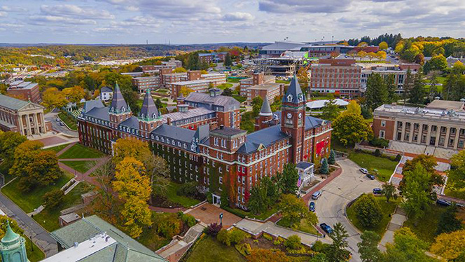 Clark University, as seen from above