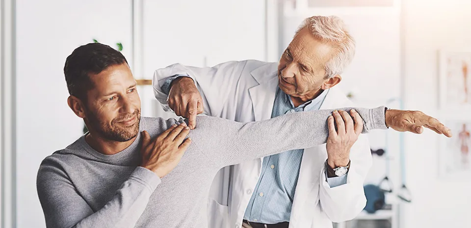 Image of a doctor and patient