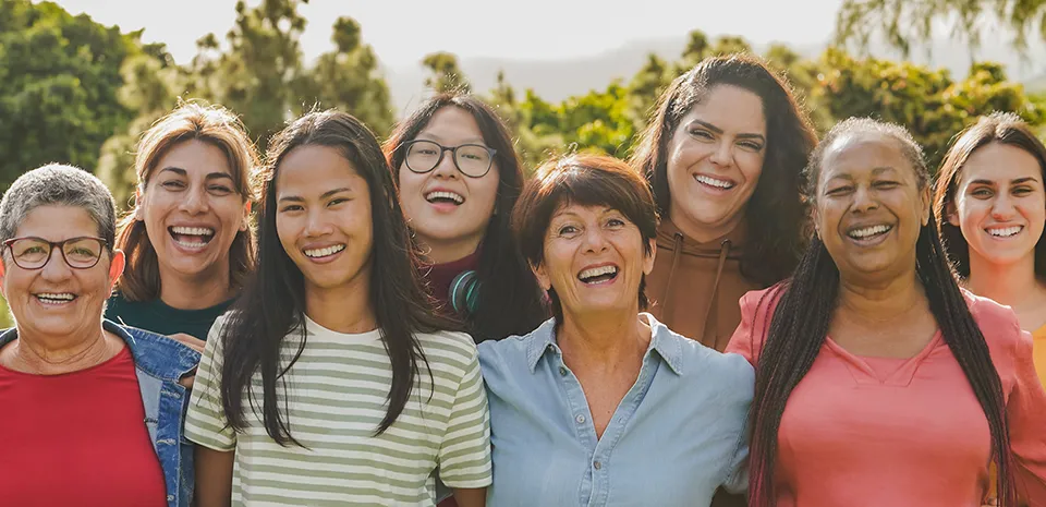 group of happy woman