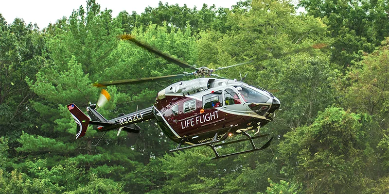 The Life Flight helicopter is on its way.