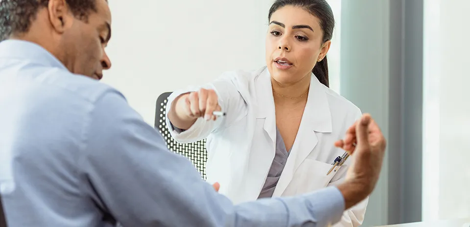 Image of a patient being examined by a physician