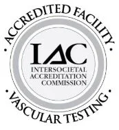 Intersocietal Accreditation Commission badge for vascular testing.